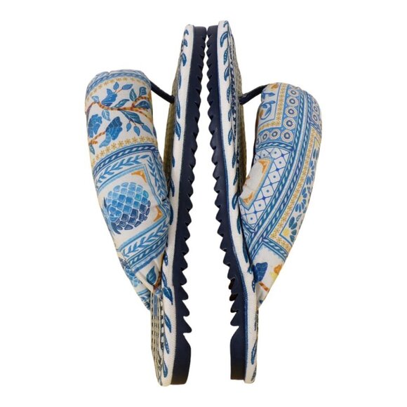 Farm Rio Navy Puffy Flip Flop Thong Flat Sandals US6 EU36 Sold out Online #1126 - Picture 7 of 10